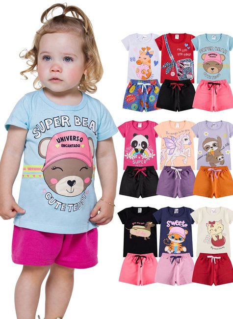 Shopee Conjunto Bebe Verao Feminino Kit Sortido Conjunto Bebê