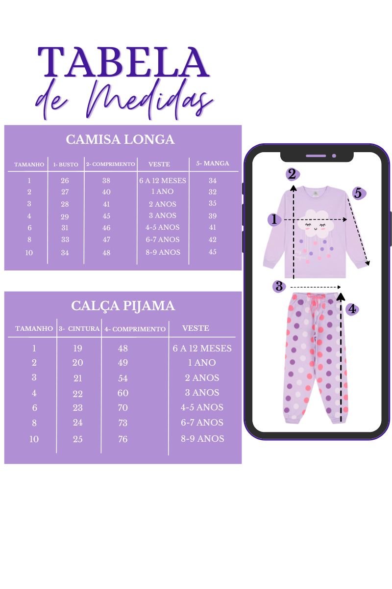 Pijama Infantil Meninas 100% Algodão - Conjunto 2 Peças Abelhinha | Tamanho 3 Anos
