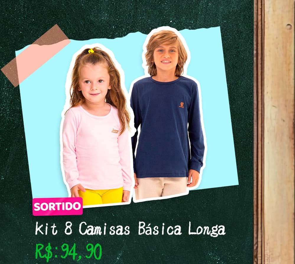 Kit 8 Camisa Longa