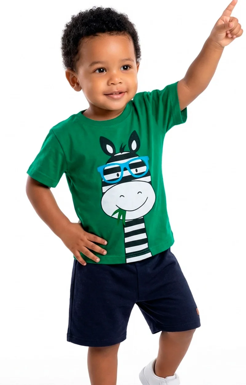 Conjunto Curto Masculino Zebra